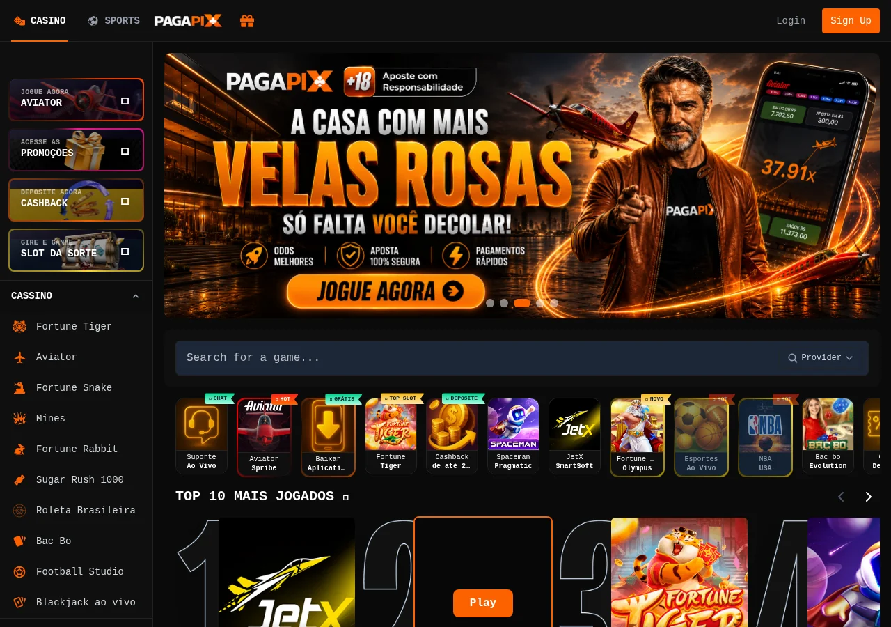 Banner de visão geral PagaPix