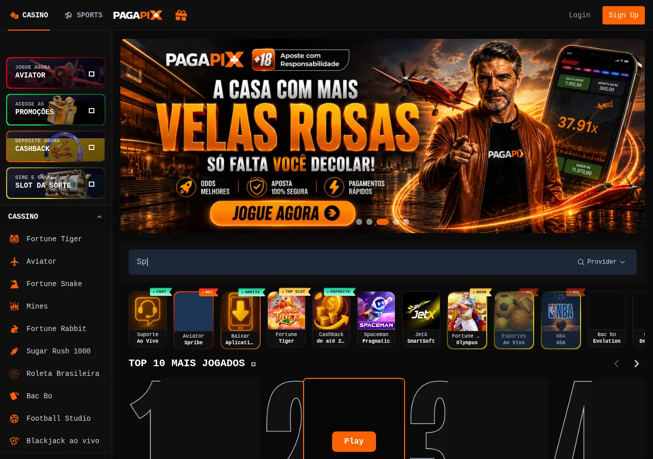PagaPix: Jogos e Caça-níqueis